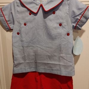 Little English Walker Short Set -cherry